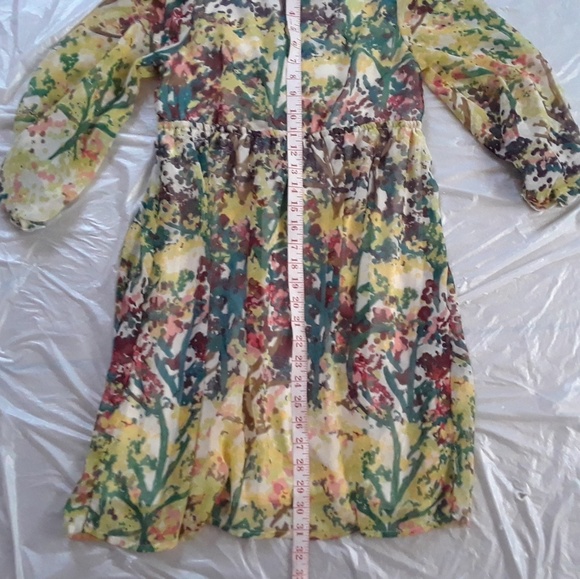 H&M Dress Size 4 Floral Mini Boho Dress - Picture 7 of 8